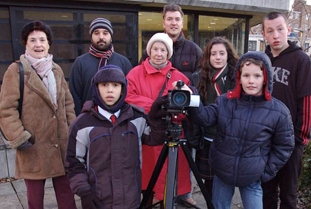 Some of the film-making group